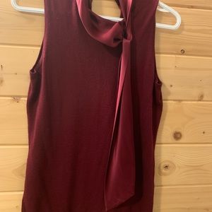 Silk cashmere sleeveless sweater
